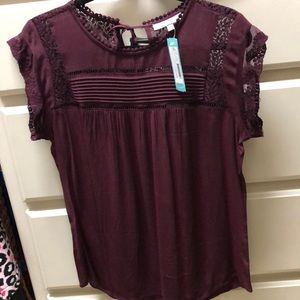 NWT beautiful eggplant top size medium